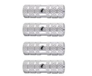 VICASKY 2 Paires Pédale Cylindrique Vélo VTT en Alliage D’Aluminium Rouge | Fixation Rapide, Dureté Élevée, pour Axe 9,5mm et 10mm, Lot de Deux Pièces