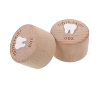 VICASKY 2 Pcs Boîte à Dents Souvenir en Bois pour Garçon et Filles Garçons et Filles Adorable Boîte à Dents Perdues pour Fêtes D'anniversaire