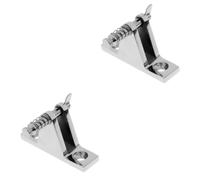 VICASKY 2 Pièces Accessoire pour Auvent de Bateau Acier Inoxydable Charnière de Résistante Corrosion Fixation pour Canopée et Kayak Installation Facile avec Vis Incluses Adapté Aux Bateaux