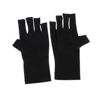 VICASKY 2 Pièces anti-UV à ongles pour lampe à ongles anti pour manucure sans doigts de protection contre les UV pour les ongles tissu en polyester Noir