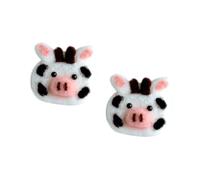 VICASKY 2 Pièces Appliques Pour Barrettes Feutrine Décoration Vache Accessoire Diy Décorations Pour Bandeaux Pour Barrettes