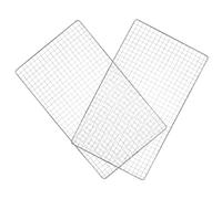 VICASKY 2 pièces Barbecue Acier Inoxydable Maille Renforcée pour Viandes Légumes et Poissons Ustensile Léger Portable pour Repas Extérieur Camping et BBQ Plein Air