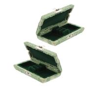 VICASKY 2 Pièces Boîte à Anches de Hautbois en Bois Vert Doublure en Soie, Fermeture à Clapet, Prolongation Durée de Vie des Anches, Rangement en Voyage