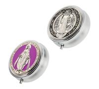 VICASKY 2 Pièces Boîte à Bijoux Rétro Coffret Rangement Chapelets Catholique Délicat Organiseur pour Petites Parures Décoration pour Maison et Bureau