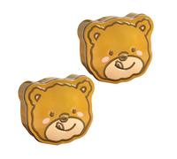 VICASKY 2 pièces Boîte à Biscuits Étain Ours Boîte Vide pour Bonbons et Cookies Rangement Hermétique pour Festival Design et Robuste Multi-usages Décoratifs