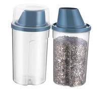 VICASKY 2 Pièces Boîte de Rangement Hermétique pour Nourriture Animaux Conteneurs Alimentaires Étanches pour Croquettes Chien Chat Bac Humidité avec Bec Verseur Incliné Facile à Nettoyer