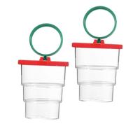 VICASKY 2 pièces Boîte Observation Insectes avec Loupe Grossissante Kit Exploration Scientifique Extérieur pour Garçon Fille Observation Facile des Petits Animaux et Objets Naturels