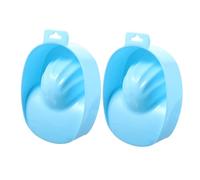 VICASKY 2 pièces Bol de Trempage Ongles Plastique Bleu Bol Manucure pour Soins Mains Dissolvant Ramollissement Cuticules et Retrait Faux Ongles Outil Spa Nail Art