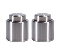 VICASKY 2 pièces Bouchon à Vin Inoxydable Bouchon Bouteille Étanche Réutilisable Petit Pression pour Sceller et Conserver le Vin