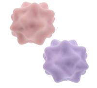 VICASKY 2 pièces Boule de Massage Spiky pour Dos Balle Exercice Silicone à Haute Élasticité Outil de Thérapie Plantaire et Stimulation des Points Acupression Lot de Rose