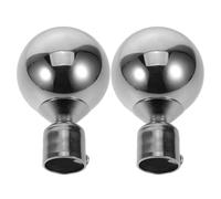 VICASKY 2 Pièces Boules de Finition Acier Inoxydable pour Mât de Drapeau Accessoires Décoratifs Anti-enchevêtrement Remplacement pour Tringles à Rideaux et Mâts Télescopiques