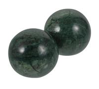 VICASKY 2 pièces Boules de Massage Jade Naturel Boules Exercice Manuelles pour Mains Outil de Massage Chinois Antistress Légères et Durables