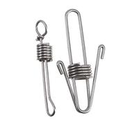 VICASKY 2 pièces Bracelet Cheville Acier Inoxydable pour Perroquet Boucle Pied Ouvre Jambe et Durable Anneau de Jambe pour Stand Rod Doiseau Facile à et Enlever Petite avec Double Boucle