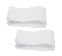 VICASKY 2 pièces Brassard Capitain de Football Blanc DIY Bande Élastique Personnalisable pour Rugby Basketball et Hockey Accessoire Sportif et Confortable