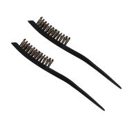 VICASKY 2 Pièces Brosse à Poils Pour Cheveux Bouclés Brosse à Cheveux Pour Chignon Lisse Cheveux De Brosse à Poils Durs Brosse à Cheveux Lissante Pinceau De Lissage Noir Cheveux Hérissés