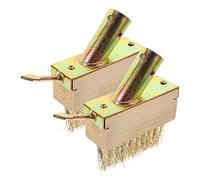 VICASKY 2 Pièces Brosse de Désherbage Fil Acier avec Poignée Outil de Jardinage pour Élimination des Mauvaises Fissures Au Sol Brosse Pratique pour Entretien de Jardin Pelouse