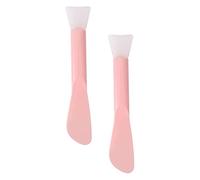 VICASKY 2 Pièces Brosse Double Tête Silicone pour Facial Applicateur Pratique et Manche Confortable Fatigue pour Visage Boue et Lotion