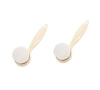 VICASKY 2 Pièces Brosse Nettoyante pour Visage Brosse à Maquillage Douce avec Pores Nettoyants pour Nettoyage Profond à Domicile ou Voyage Beige