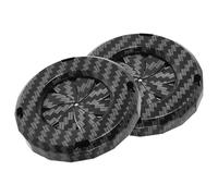 VICASKY 2 Pièces Cache du Bouton de Démarrage Voiture en Abs Design Fibre de Carbone, Protection Sécurisée et Décoration pour Interrupteur D'allumage, pour Personnaliser Votre Véhicule