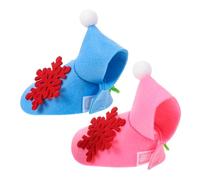 VICASKY 2 Pièces Cape pour Perroquet Hiver Feutre Chaud avec Motif Flocon de Manteau Antipoussière et Coupe-Vent pour Petits Oiseaux Tenue Festive pour Noël et Sorties Hivernales