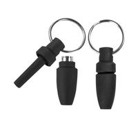 VICASKY 2 Pièces Cigar Punch Set Portable Silicone And Stainless Steel Hole Opener Keychain Compact Cutter For Travel And Social Events Optimizes Draw Flavor