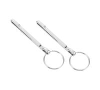 VICASKY 2 pièces Clip Porte-Billets Acier Inoxydable Porte-Monnaie Multifonction Mousqueton Ceinture Robuste pour Cartes et Porte-clés Extérieur Pratique pour Randonnée et Voyage