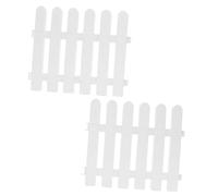 VICASKY 2 pièces Clôture de Jardin Plastique Bordure Paysagère Décorative Blanche Barrière pour Pelouse Séparation Jardin pour Balcon et Cour