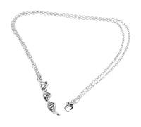VICASKY 2 Pièces Collier Adn Double Hélice en Métal Argenté Gravure de Haute Précision, Design Antique et Élégant pour Conférences et Événements Scientifiques