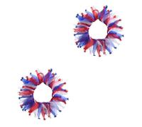 VICASKY 2 Pièces Collier Décoratif pour Animaux Independence Day Réglable Rouge Bleu Blanc et Confortable pour Chien et Chat Accessoire Fête Anniversaire