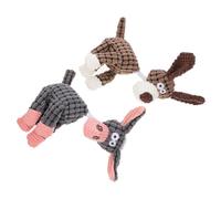 VICASKY 2 Pièces Couineur en Peluche Marron D'âne pour Chien, Réduit la Solitude de L'animal, pour Jouer Chien et Stimuler Son Activité