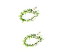 VICASKY 2 Pièces Couronne de Fleurs avec Guirlande de Chrysanthèmes Bandeau Floral Élégant et Fille Mariage Festivals et Séances Photo Maternité