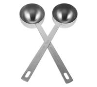 VICASKY 2 Pièces Cuillères Doseuses Café Inox avec Manche Long Cuillères Mesure pour Farine Lait Poudre et Condiments Accessoires Cuisine Décoratifs et Pratiques