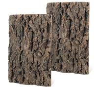 VICASKY 2 Pièces Décor D’Aquarium en Écorce de Liège, Fond | Surface Texturée et Aspect D’écorce Réaliste, Cachettes pour Terrarium, Usage Aquarium