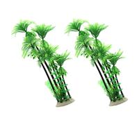 VICASKY 2 Pièces Décoration Aquarium Faux Palmier Coconuts Résistant Arbre Artificiel Réaliste pour Poissons et Aquarium