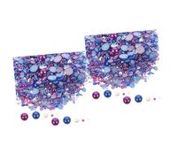 VICASKY 2 Pièces Décorations Ongles Multi Fonctions Sachets de Charms Colorée pour Nail Art Accessoires Diy Créatifs pour Embellissement de Téléphone