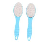 VICASKY 2 pièces Double Face Foot File Exfoliant avec Pierre et Brosse Grattoir pour Élimination des Callosités et Peau Morte Outil Pédicure Maison Ergonomique pour Soin Complet des Lot