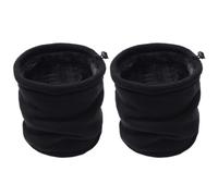 VICASKY 2 Pièces Écharpe Circulaire D'hiver Double Couche en Polaire, Noir | Chauffe Cou Multifonction, Peut Servir D’écharpe, Masque Facial et Bonnet, Polaire Arctique Double Couche