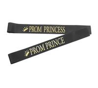 VICASKY 2 Pièces Écharpes de Graduation Princesse et Prince Accessoires de Bal de Promo Noirs pour Femmes Bandes de Cérémonie Ajustables pour Photos Inoubliables