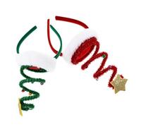 VICASKY 2 Pièces Élastiques Décoratifs de Noël Coiffes de Noël pour Fêtes Bandeaux de Soirée Accessoires de Cheveux