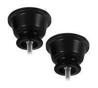 VICASKY 2 pièces Embouts de Tringle à Rideaux Noir Finials Décoratifs pour Barre de Rideau Embout Barre Rideaux Simple et Élégant pour Fenêtres et Baies Vitrées Accessoire Pratique et