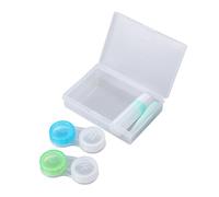 VICASKY 2 pièces Étui Lentilles Contact Double Boîte Verte avec Pot de Rangement et Outils de Pose Compatibles Toutes Marques Recommandé par Ophtalmologues Séparation Gauche Droite