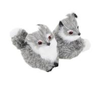 VICASKY 2 Pièces Figurines Renard Peluche Réalistes Animaux Forêt Simulés Doux et Décoratifs Peluches Artifielles pour Décoration Maison et Fêtes