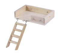 VICASKY 2 pièces Hamster Bois Échelle et Plateforme pour Petits Animaux Ensemble pour Escalade et Jeu Enrichissement