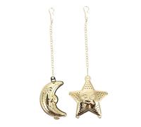VICASKY 2 pièces Infuseur à Thé Acier Inoxydable Étoile et Lune avec Chaîne Filtre à Thé Vrac pour Cuisine Passoire Pratique et Miniature Lot