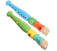 VICASKY 2 Pièces Instruments pour Bébé Instrument De Vent pour Les Enfants Flûte pour Enfants Débutant Développer La Flûte à Bec Jouets Musicaux Flûte pour Gamin Bois Couleur Aléatoire