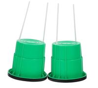 VICASKY 2 pièces Jouets Échasses Garçon Fille Antidérapants Verts pour Entraînement Équilibre Extérieur et Développement Motricité