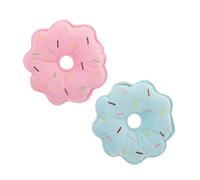 VICASKY 2 pièces Jouets Peluche pour Chiens de Donuts Molar pour Chiens et Chiots Jouets à Mâcher Doux et Résistants avec Sifflet Favorise des Animaux