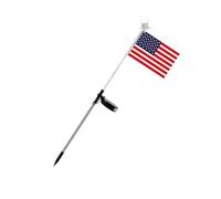 VICASKY 2 Pièces Lampe Solaire Jardin LED Drapeau Américain Éclairage Extérieur Étanche pour Pelouse et Patio Festive