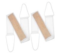 VICASKY 2 pièces Loofah Exfoliant Naturel avec Poignées Éponge Double Face pour Gommage Corps et Lavage Dos Éponge Luffa Douce pour Soins Corps