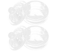 VICASKY 2 pièces Lot de Coupelles Verre pour Manucure avec Couvercles Bols Ronds Transparents pour Liquides et Poudre Ongles Accessoires pour Nail Art et Soins des Ongles
